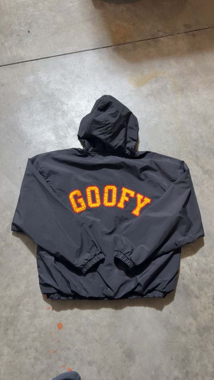 Vintage 90s Disney Store Goofy Embroidered Full-Zip Hooded Windbreaker Jacket